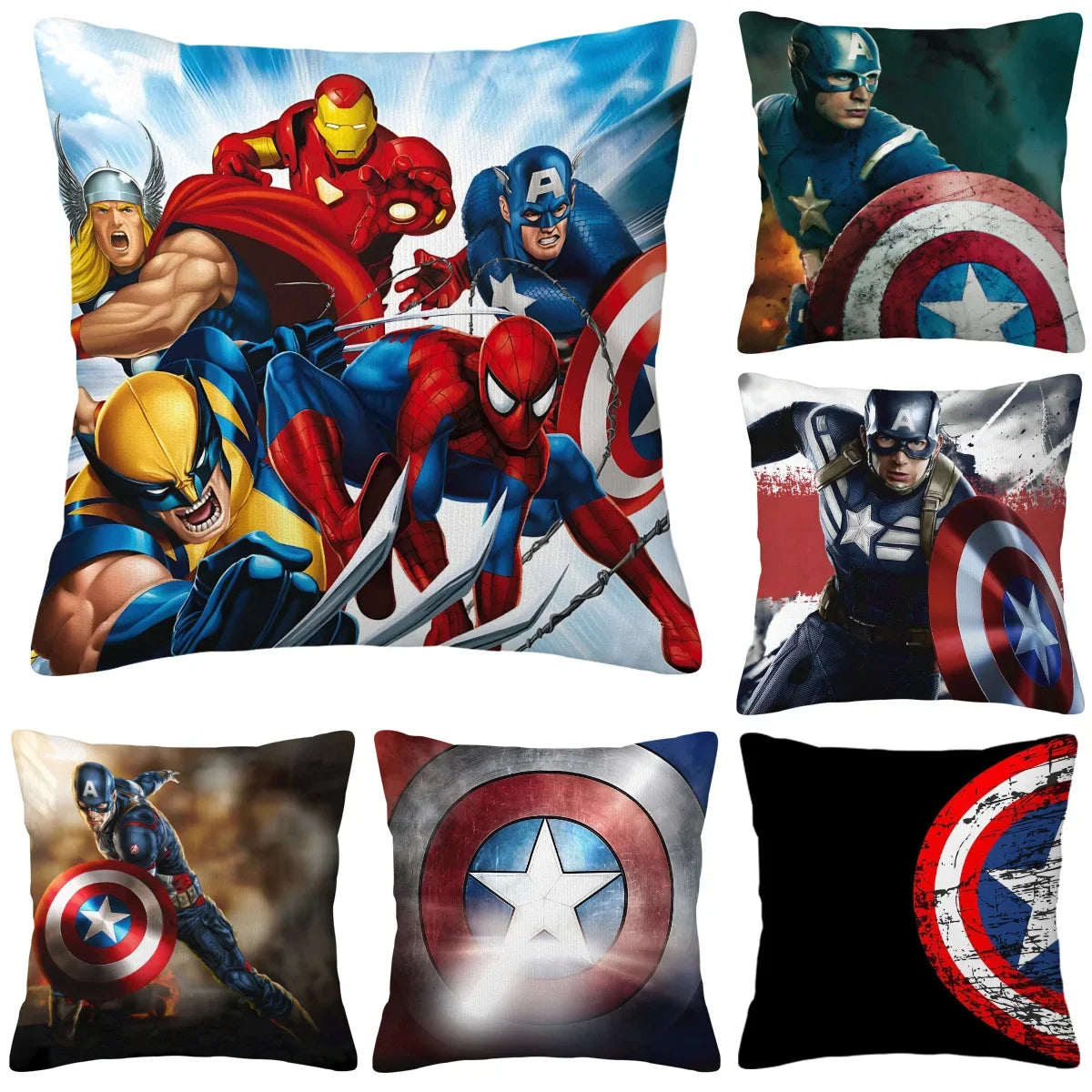 Housse de Coussin Captain America - Bouclier Explosion