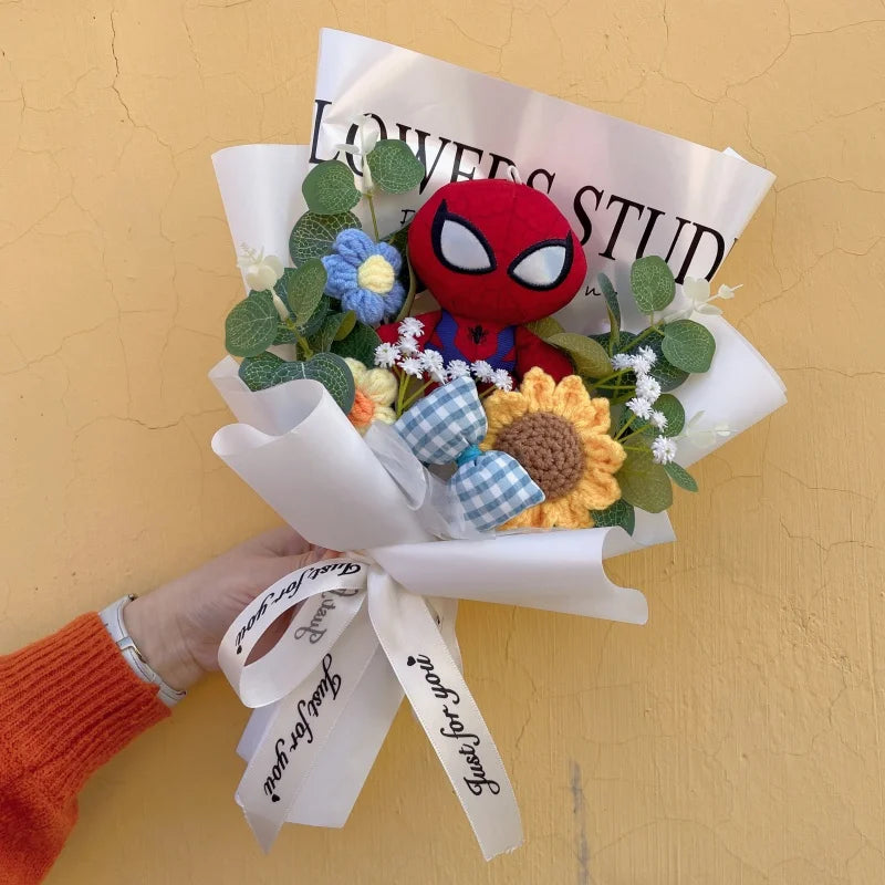 Bouquet Avengers Spider-Man - Peluche Cadeau Fait Main