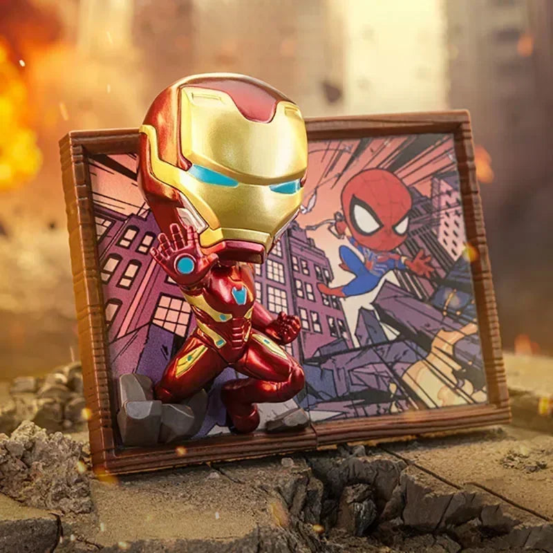 Blind Box POP MART Marvel Cadre Photo - Série 4 Figurine Mystère