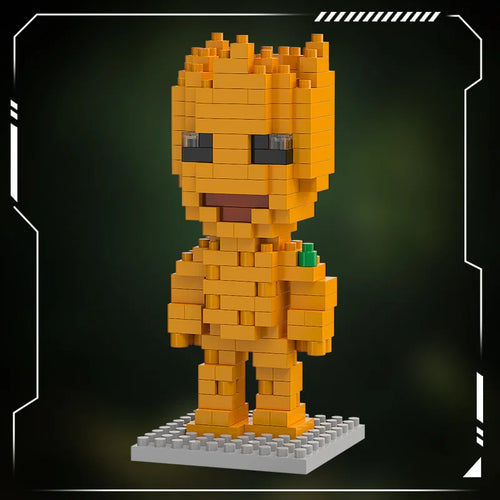 Blocs de Construction Avengers Baby Groot Chibi - Orange Brun