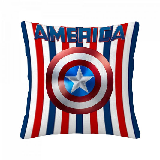Housse de Coussin Captain America - Bouclier Rayures