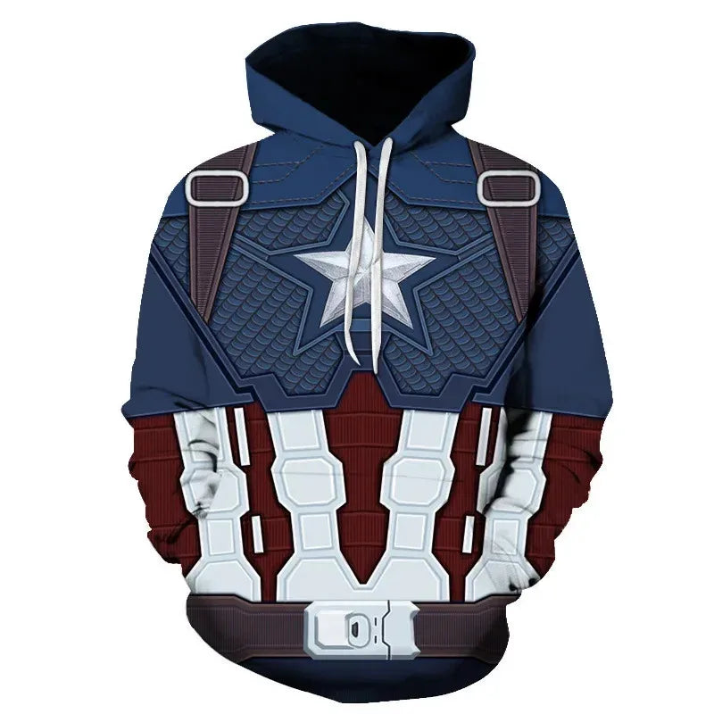 Sweat à Capuche Avengers Captain America - Hoodie 3D Cosplay