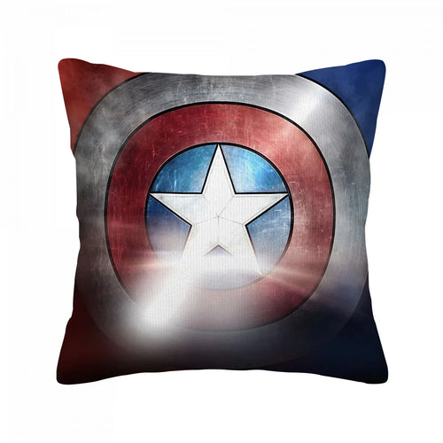 Housse de Coussin Captain America - Bouclier Effet Métal