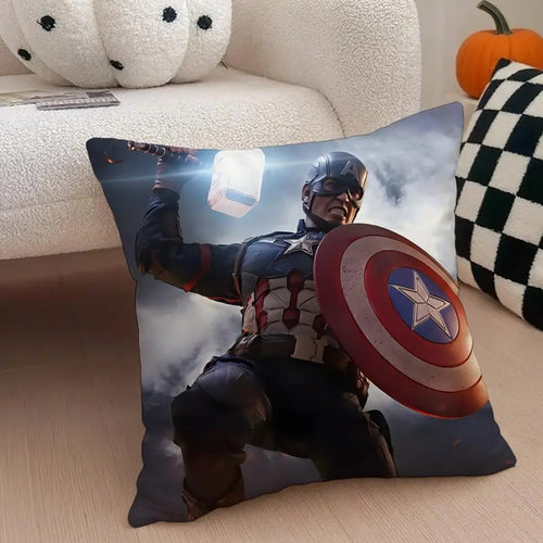 Housse de Coussin Captain America - Portrait Iconique