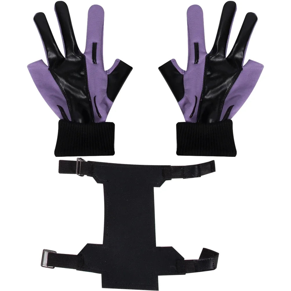Gants et Brassard Kate Bishop - Cuir Violet et Noir