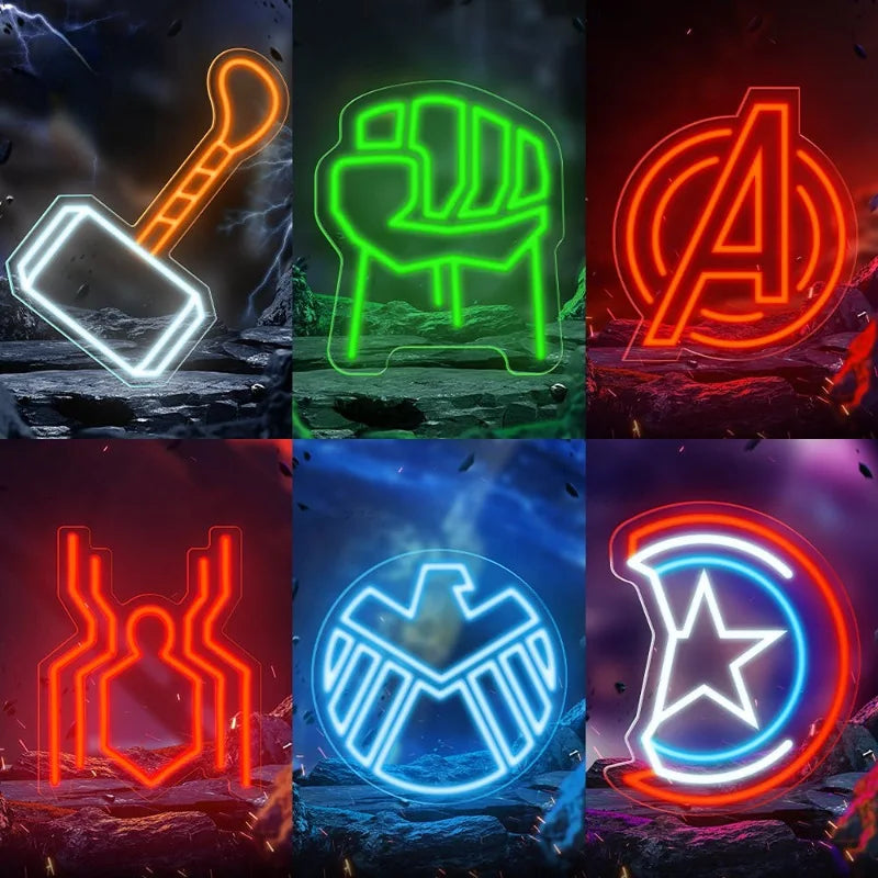Néon LED Avengers Thor - Marteau Mjolnir