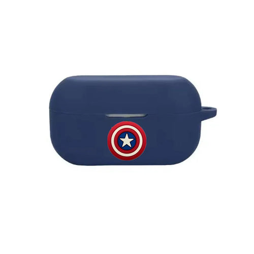 Coque Écouteurs Avengers Captain America - Bouclier Bleu Marine
