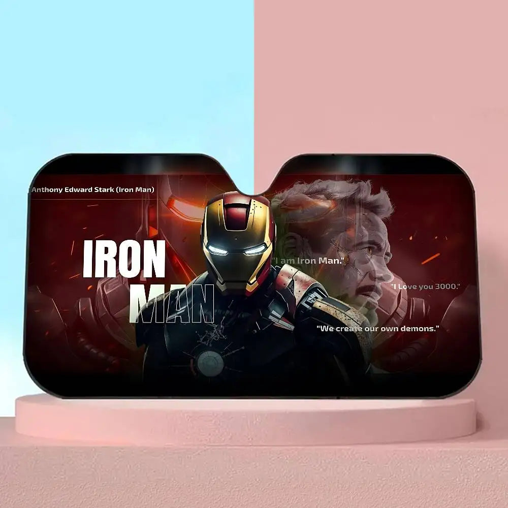 Pare-Soleil Voiture Iron Man - Protection Anti-UV Pare-Brise