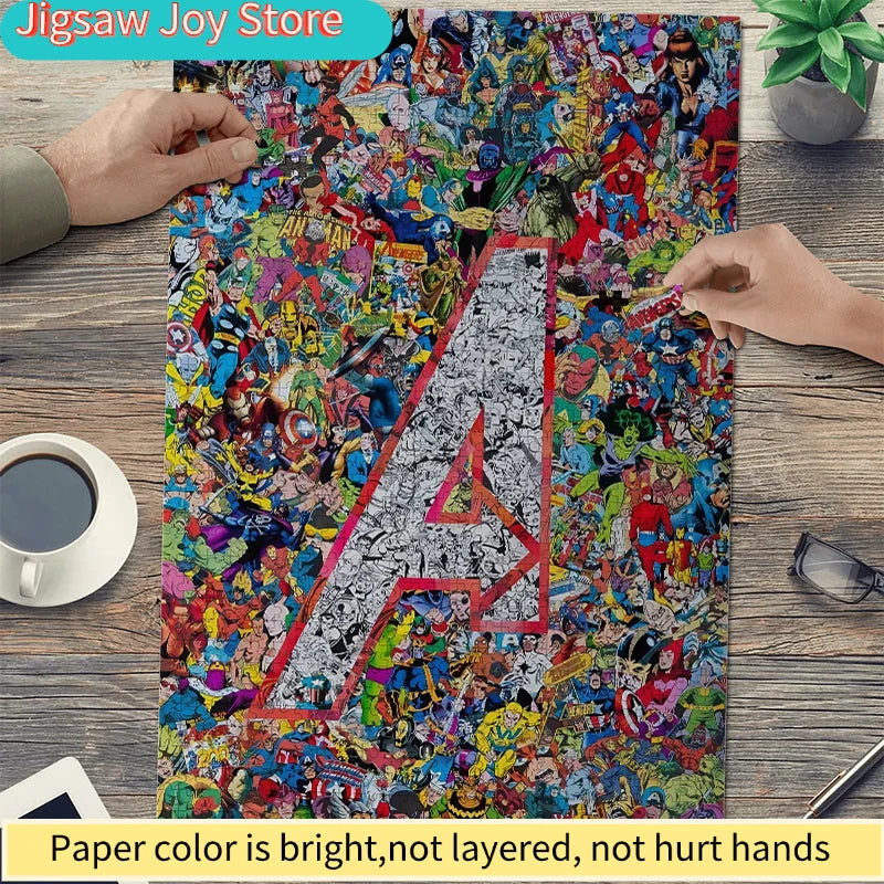 Puzzle Avengers Logo A Collage - 1000 Pièces Super-Héros