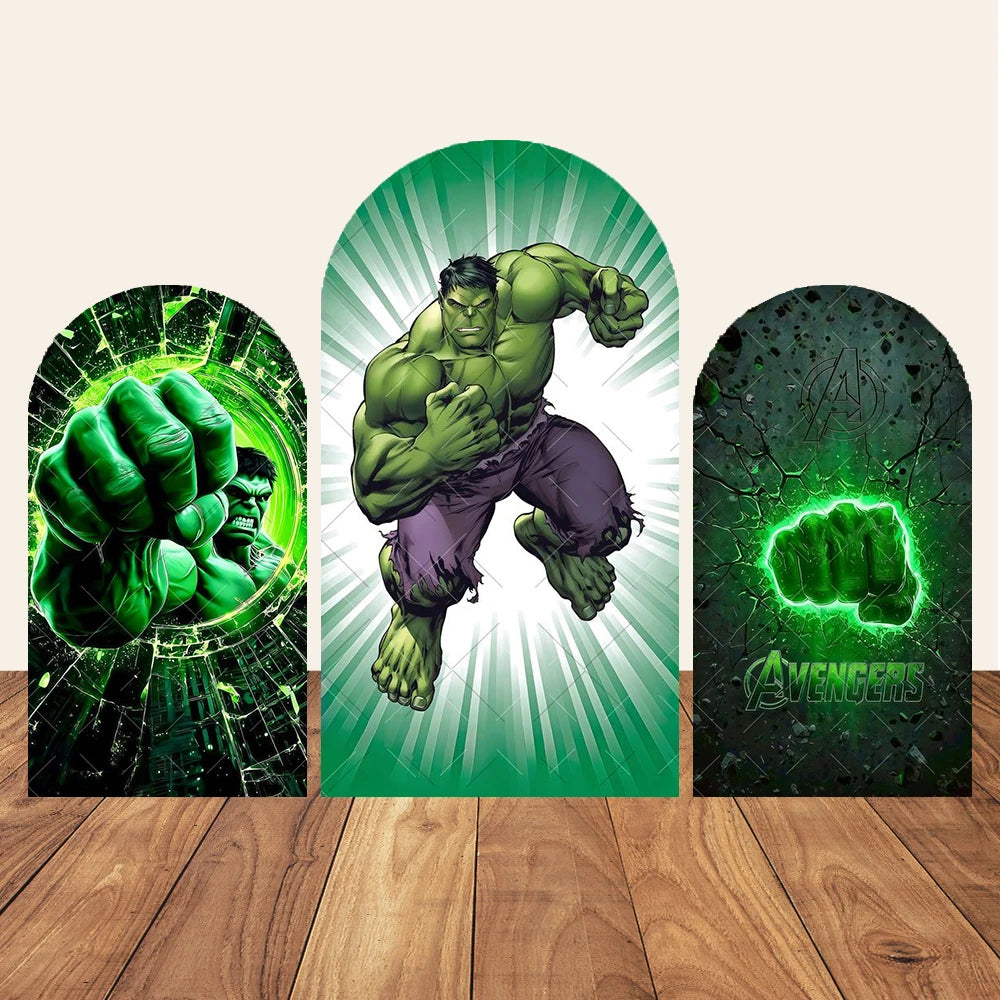 Fond de Fête Arche Avengers Hulk - Poing Brisant le Verre