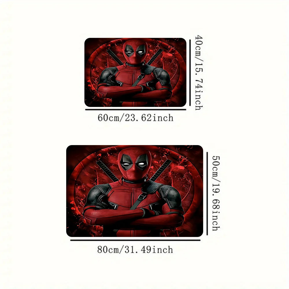 Tapis Marvel Deadpool - Design Bras Croisés Rouge Sang