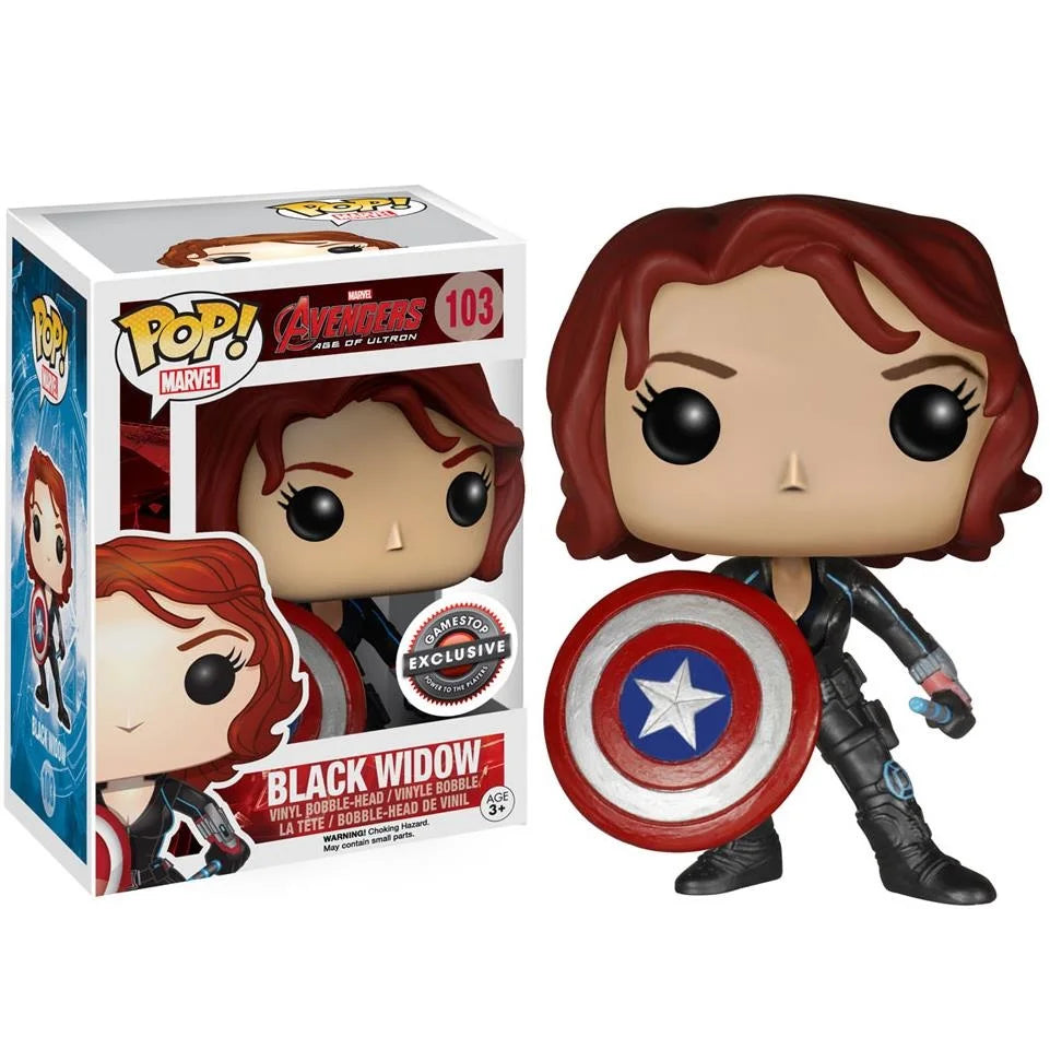 Figurine Funko Pop Avengers Black Widow - Bouclier Captain America #103