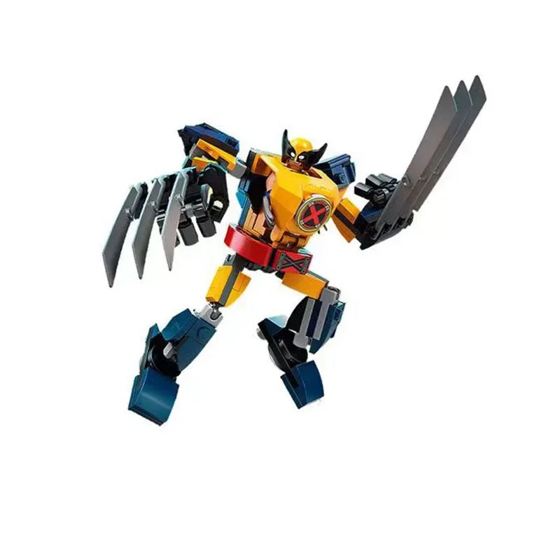 Set Building Blocks Mecha Avengers - Captain America Hulk Wolverine Thanos