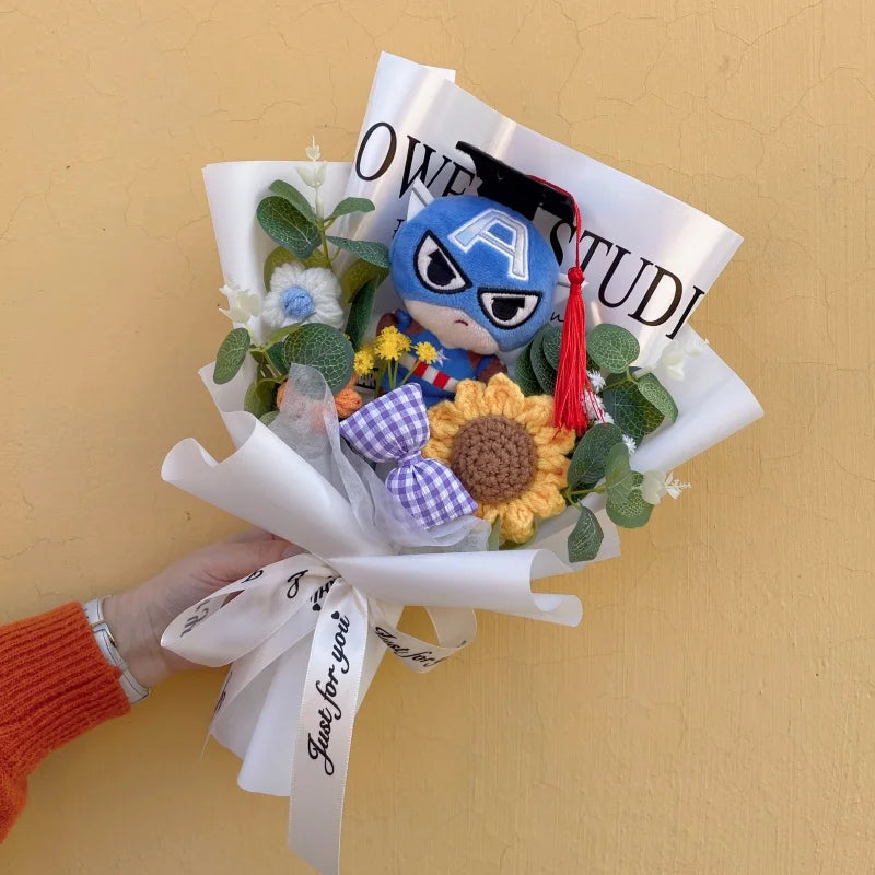 Bouquet Avengers Spider-Man - Peluche Cadeau Fait Main