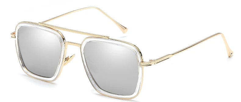 Lunettes Avengers Iron Man - Style Edith Verres Miroir Argenté