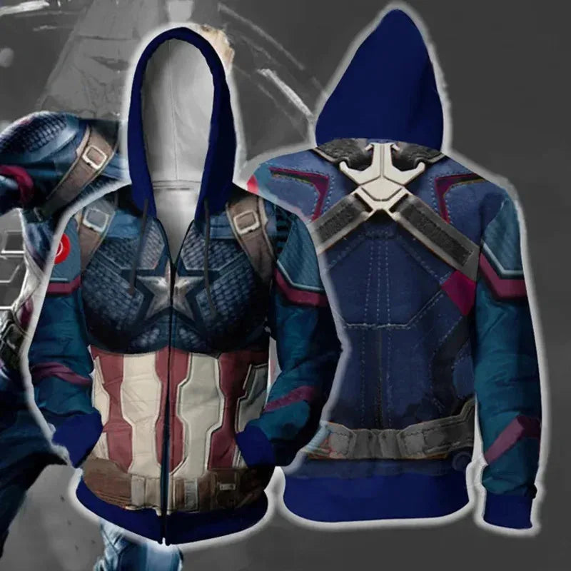 Sweat à Capuche Avengers Captain America - Hoodie 3D Cosplay