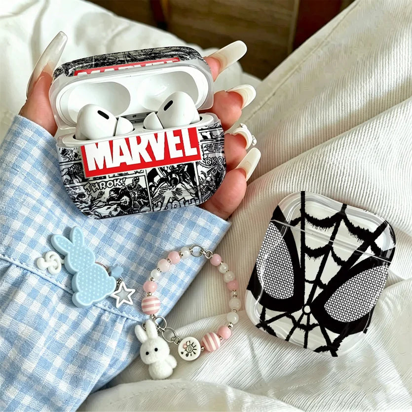 Étui Airpods Marvel Comics - Motif Bande Dessinée Noir et Blanc