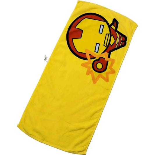 Serviette Enfant Avengers Iron Man - Visage Cartoon Jaune