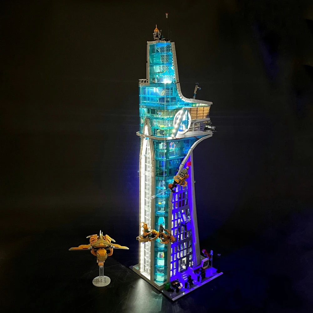 Kit LED BYB pour Tour Avengers LEGO 76269 - Eclairage Decoratif Telecommande