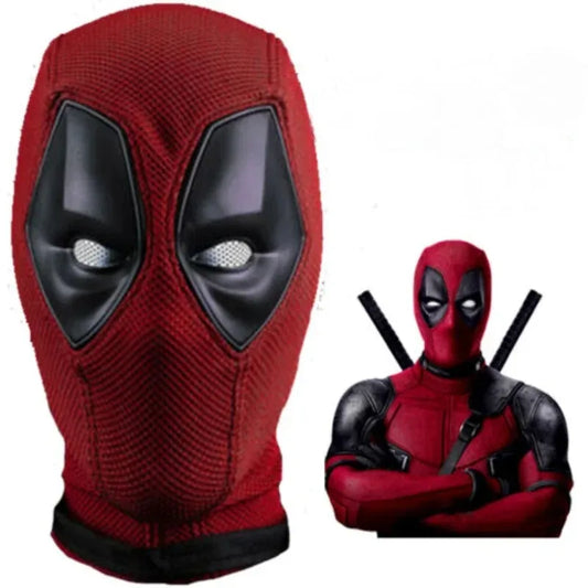 Masque Cagoule Deadpool - Cosplay Intégral Tissu Rouge Noir