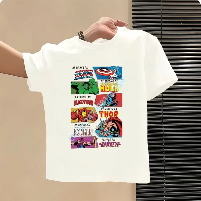 T-Shirt Enfant Avengers As Brave As Captain America - Blanc