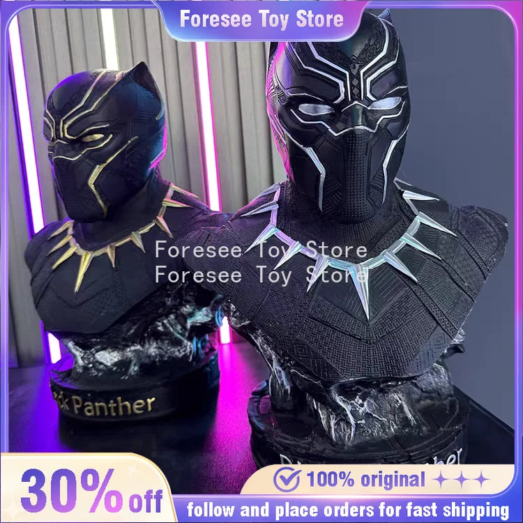 Buste Avengers Black Panther - Sculpture Résine Doré 35cm