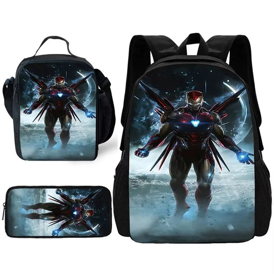 Set Cartable Avengers Iron Man - Ailes Déployées Fond Enneigé