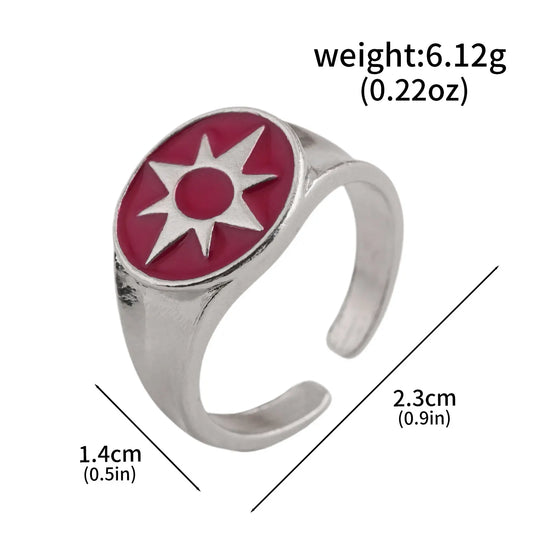 Bague Avengers - Étoile Rouge Émaillée