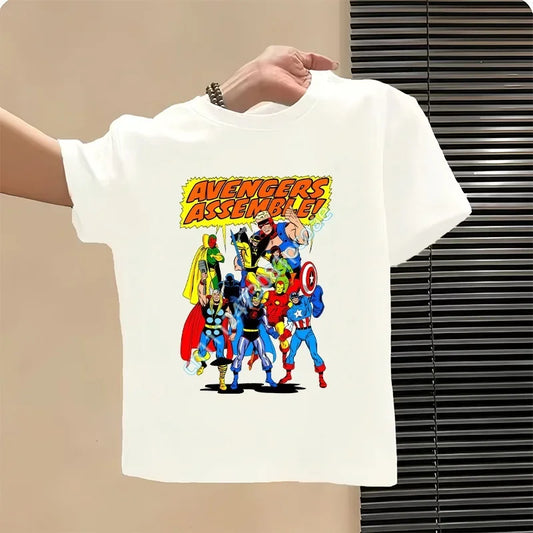 T-Shirt Enfant Avengers - Design Personnages Blanc