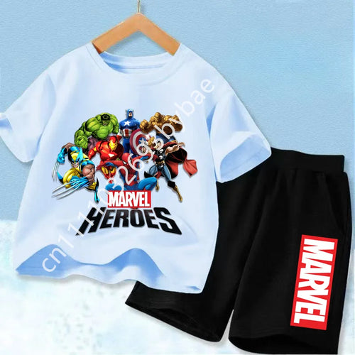 T-Shirt Avengers Marvel Heroes Enfant - Ensemble Blanc Groupe