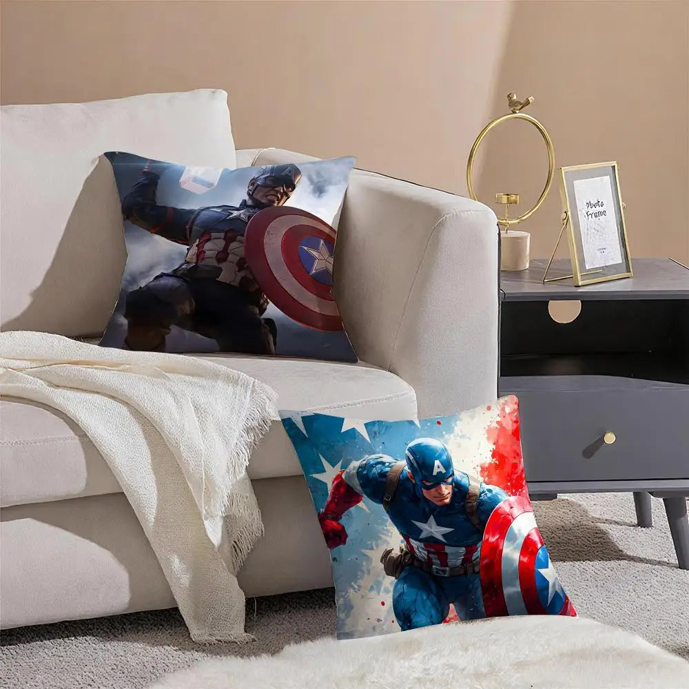 Housse de Coussin Captain America - Uniforme Étoilé