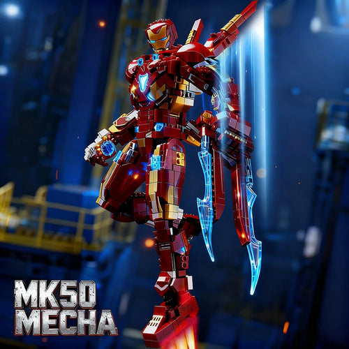 Set Building Blocks Iron Man MK50 Mecha - Lames Énergie 1500+ Pièces