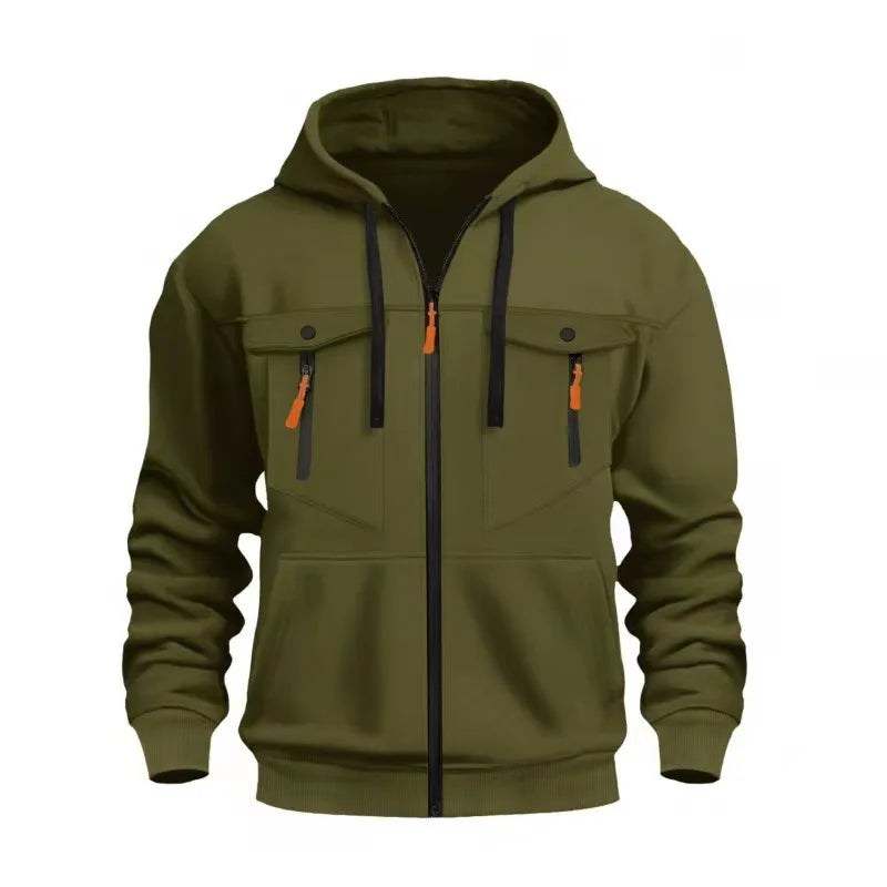 Sweat à Capuche Zippé Marvel Avengers - Logo Néon Multi-Poches Homme