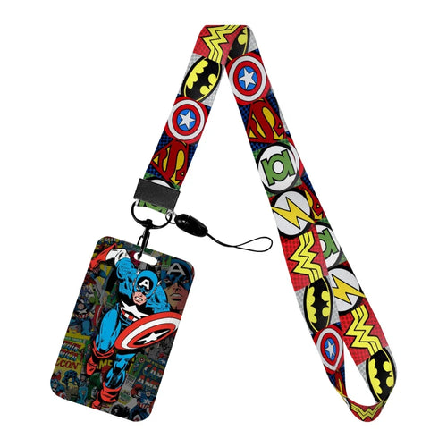 Porte-Badge Captain America - Montage Collage Comics
