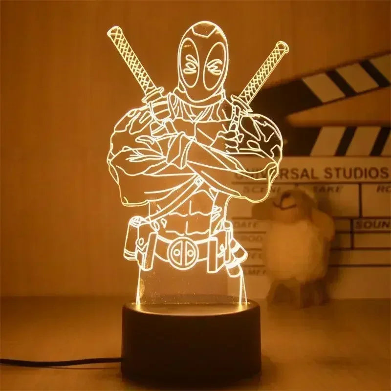 Lampe LED Avengers Deadpool - Bras Croisés 3D 18cm