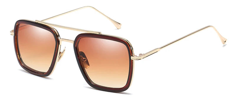 Lunettes Avengers Iron Man - Style Edith Monture Marron Or
