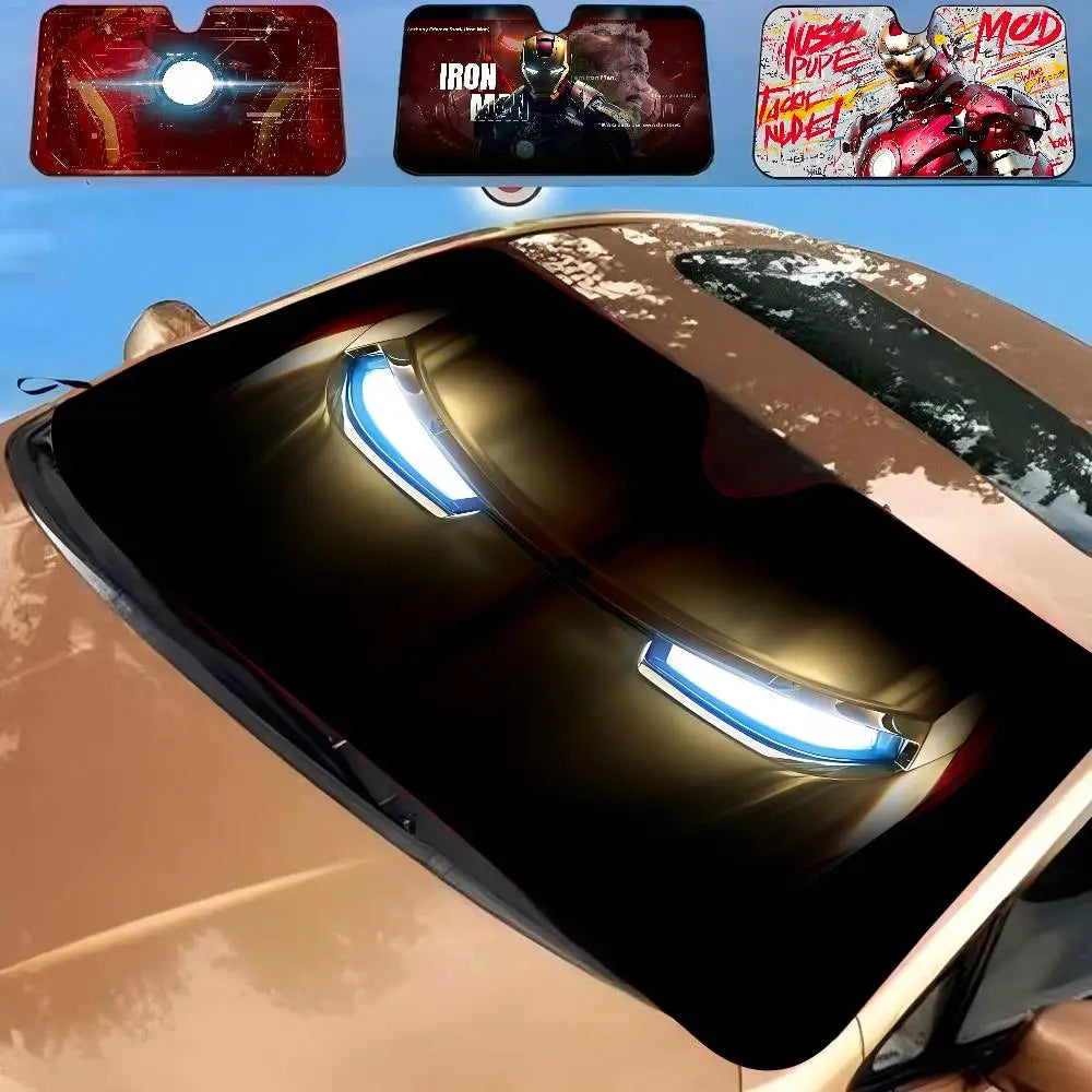 Pare-Soleil Voiture Iron Man - Protection Anti-UV Pare-Brise