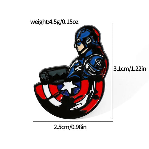 Badge Avengers Captain America - Pin's Émail Bouclier
