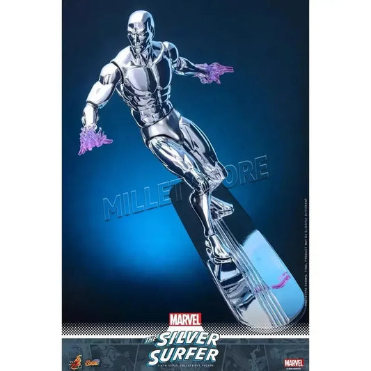 Figurine Hot Toys Silver Surfer - 1/6 Marvel Fantastic Four avec Planche