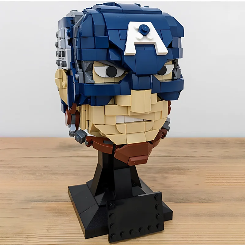 LEGO Captain America - Buste Casque en Briques 587 Pièces