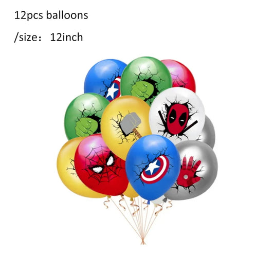 Décoration Anniversaire Avengers - Ballons x12