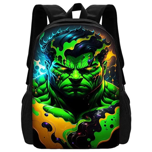 Sac a Dos Hulk - Art Abstrait Psychedelique Neon