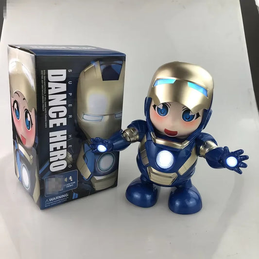 Robot Dansant LED Avengers Iron Man - Variante Bleu Or Dance Hero