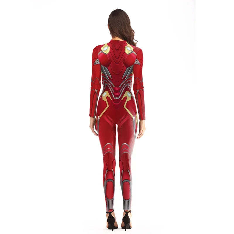 Déguisement Iron Man - Combinaison Rouge et Or avec Réacteur Triangulaire