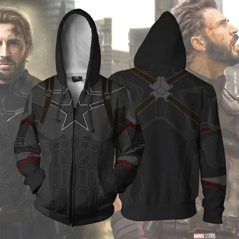 Sweat à Capuche Avengers Captain America - Hoodie 3D Cosplay
