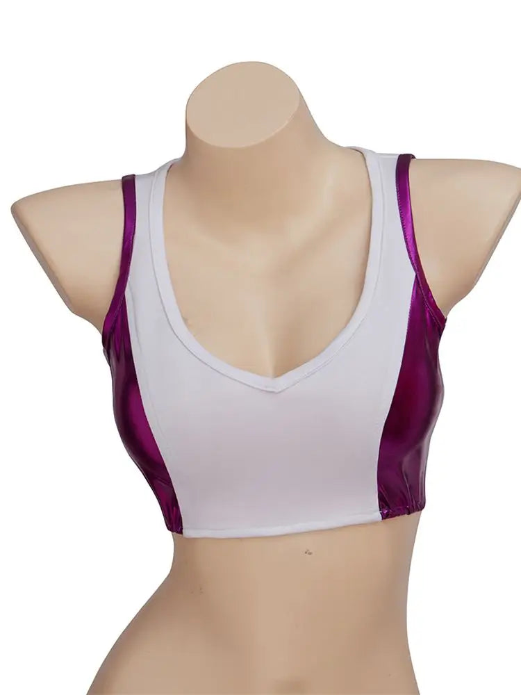 Brassière de Sport She-Hulk - Crop Top Blanc et Violet