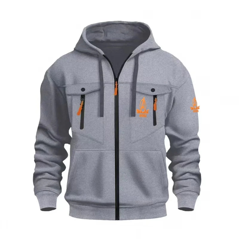 Sweat à Capuche Zippé Marvel Avengers - Logo Néon Multi-Poches Homme