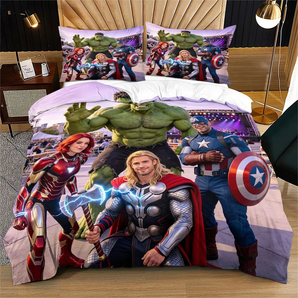 Housse de Couette Avengers - Groupe Photo Réaliste Rescue