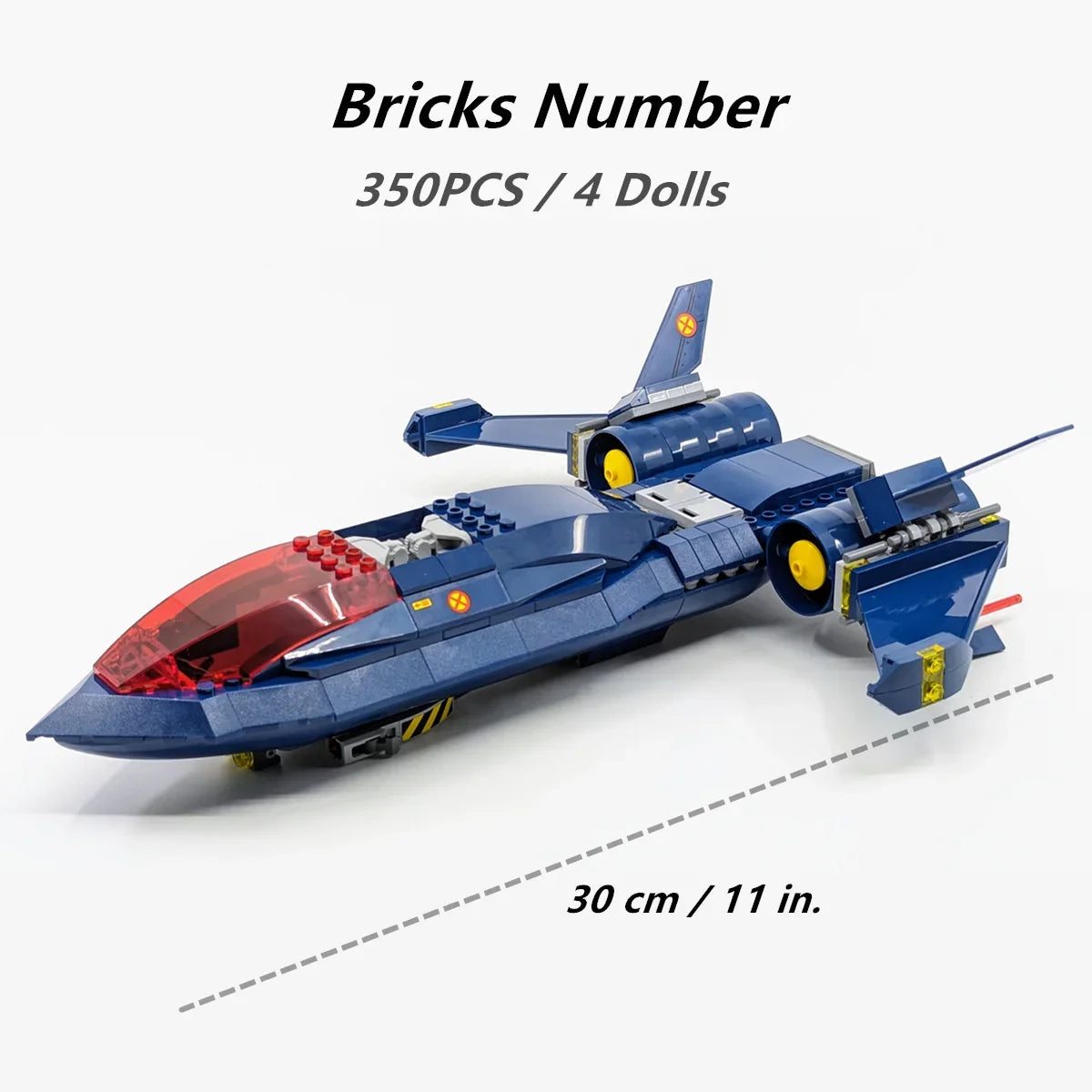 Jouet Blocs de Construction Avion X-Jet Blackbird - Modele Avengers X-Men