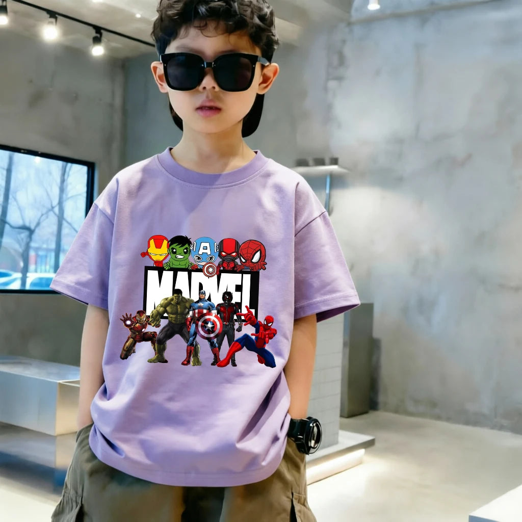T-shirt Enfant Marvel - Groupe Chibi Multicolore